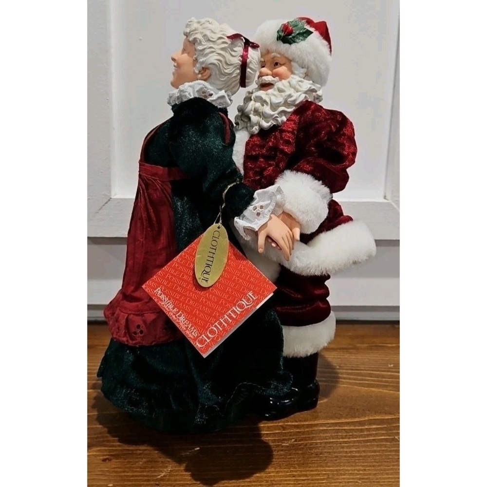 Possible Dreams‎ Clothtique Santa Mrs Claus Dept 56  Animated Sings/Dances WORKS